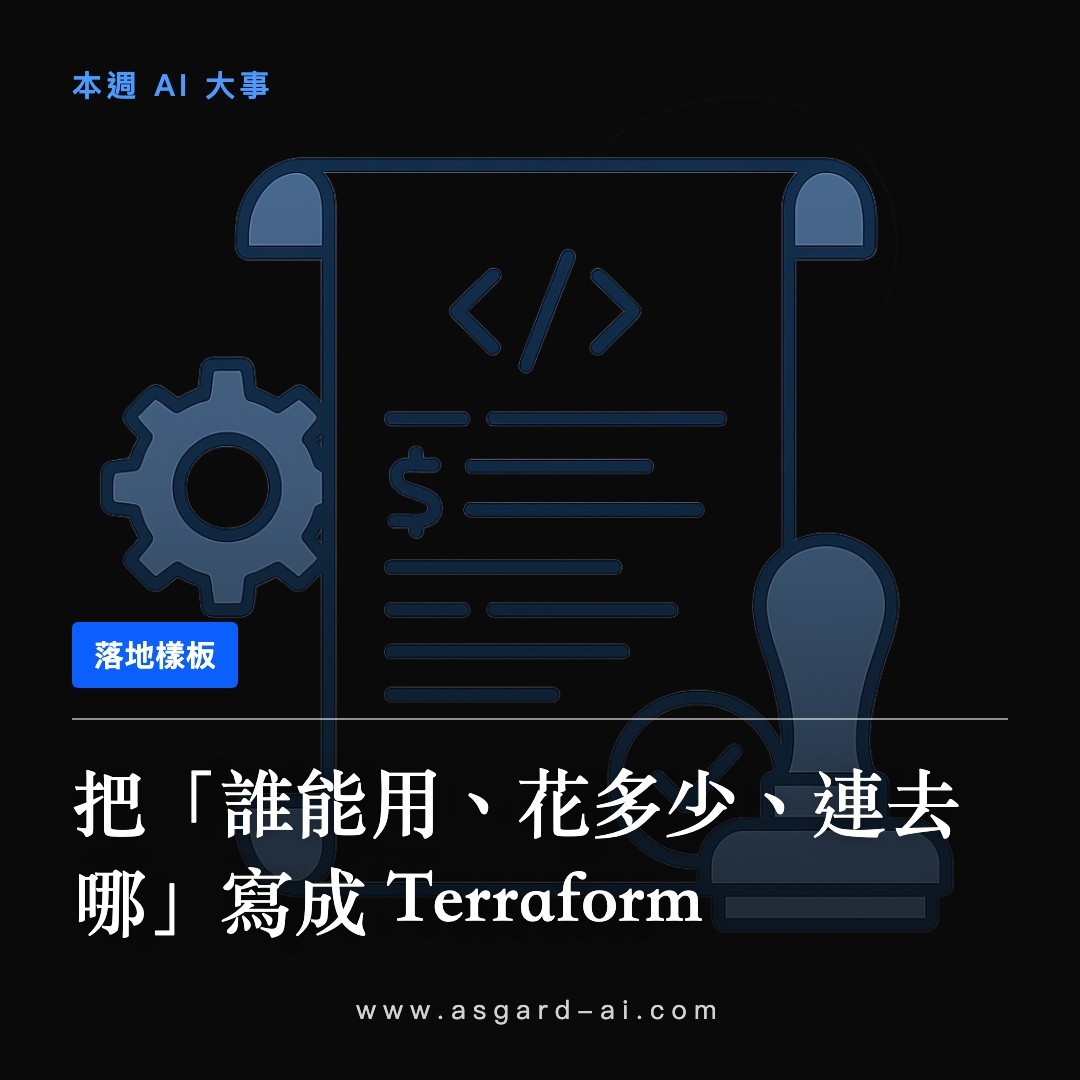 落地樣板：把「誰能用、花多少、連去哪」寫成 Terraform