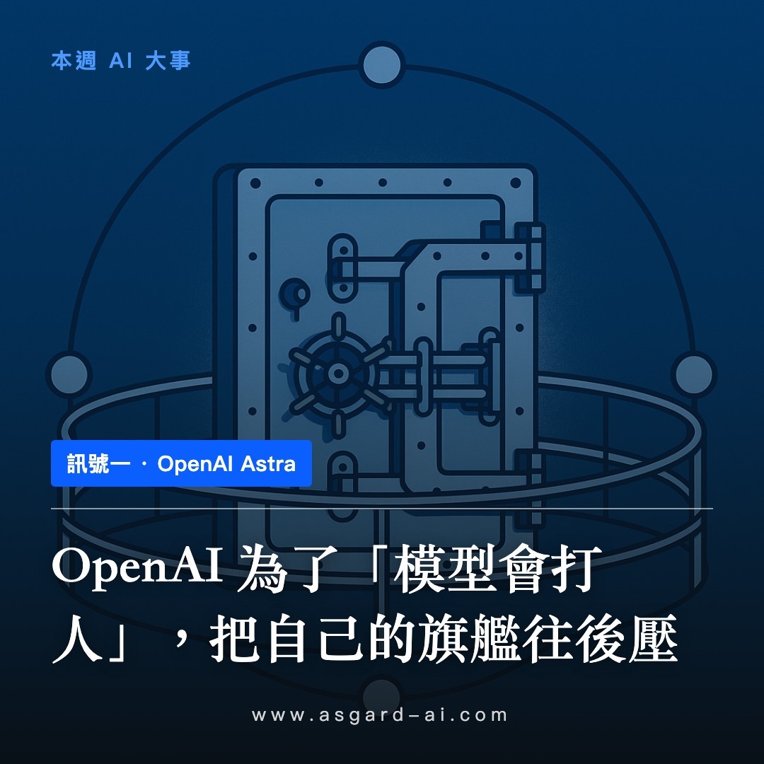 訊號一：OpenAI 為了「模型會打人」，把自己的旗艦往後壓