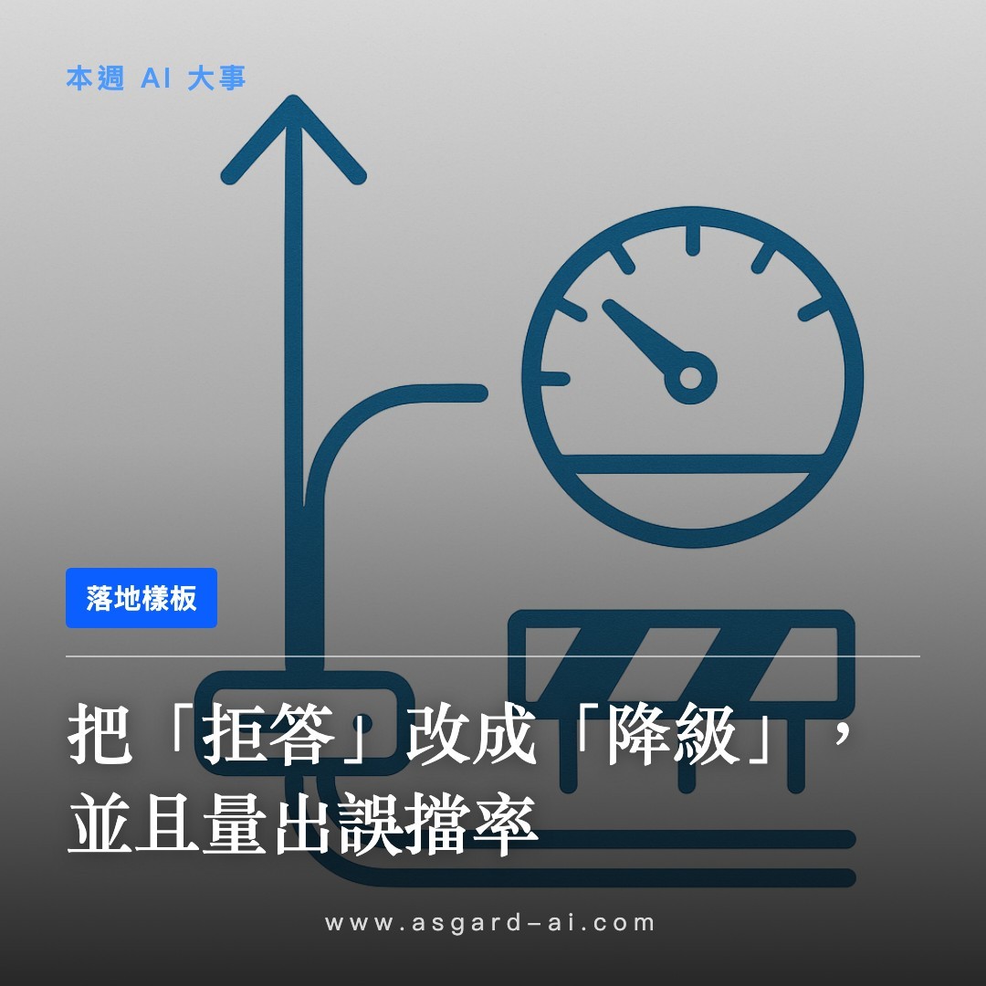 落地樣板：把「拒答」改成「降級」，並且量出誤擋率