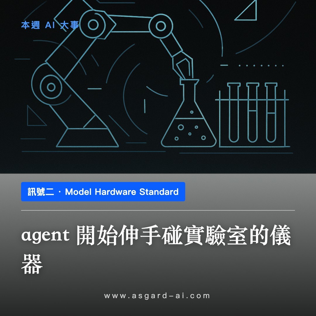 訊號二：agent 開始伸手碰實驗室的儀器