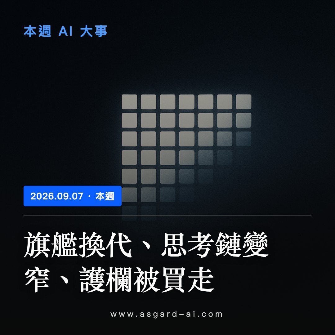 封面：旗艦換代、思考鏈變窄、護欄被買走